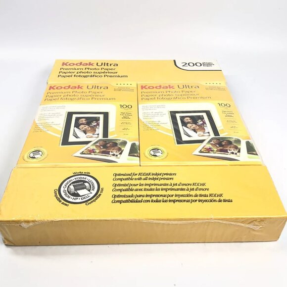 Kodak Ultra 4" x 6" Premium Photo Paper High Gloss 74 lb 10 mil 200 sheets - Picture 2 of 4